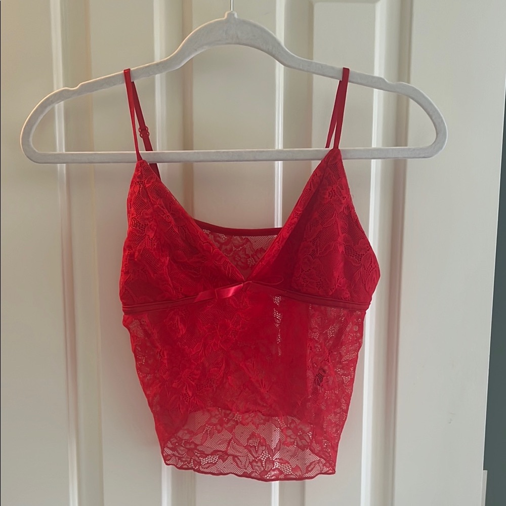 Red Lace Camisole